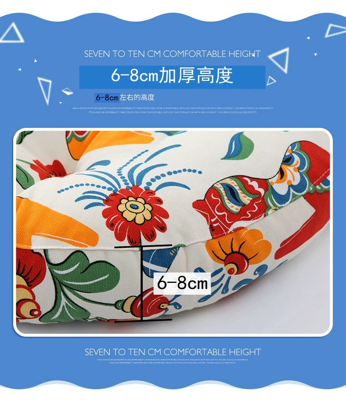 Mùa xuân bông vải đệm dày bàn văn phòng ghế ông chủ Sijihong học lái xe ghế gỗ ghế booster - Ghế đệm / đệm Sofa