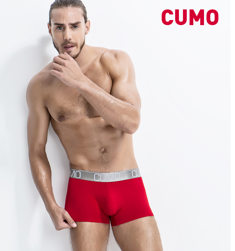 Cumo đồ lót nam boyshort cotton mùa hè U lồi thoáng khí eo thấp gợi cảm bốn góc đầu nam quần lót nam thun lạnh