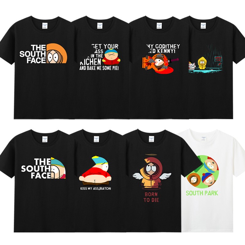 Agitation2016 New Style Pure Cotton Short-Sleeved Round Neck T-Shirt Anime Cartoon South Park Kyle