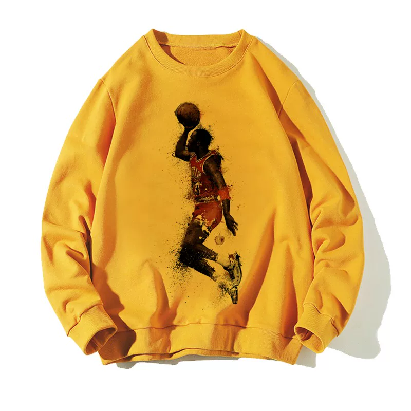 Свинг-куртка с принтом Ink Wind Jordan Dunk Jordan Surrounding Printing весна и осень с длинными рукавами без шапки мужская кооперативная коллекция, свитшот с круглым вырезом