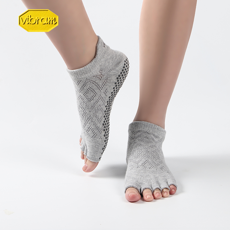 Vibram five-finger socks Professional sports fitness yoga non-slip socks with massage granules Pilates open-toe socks