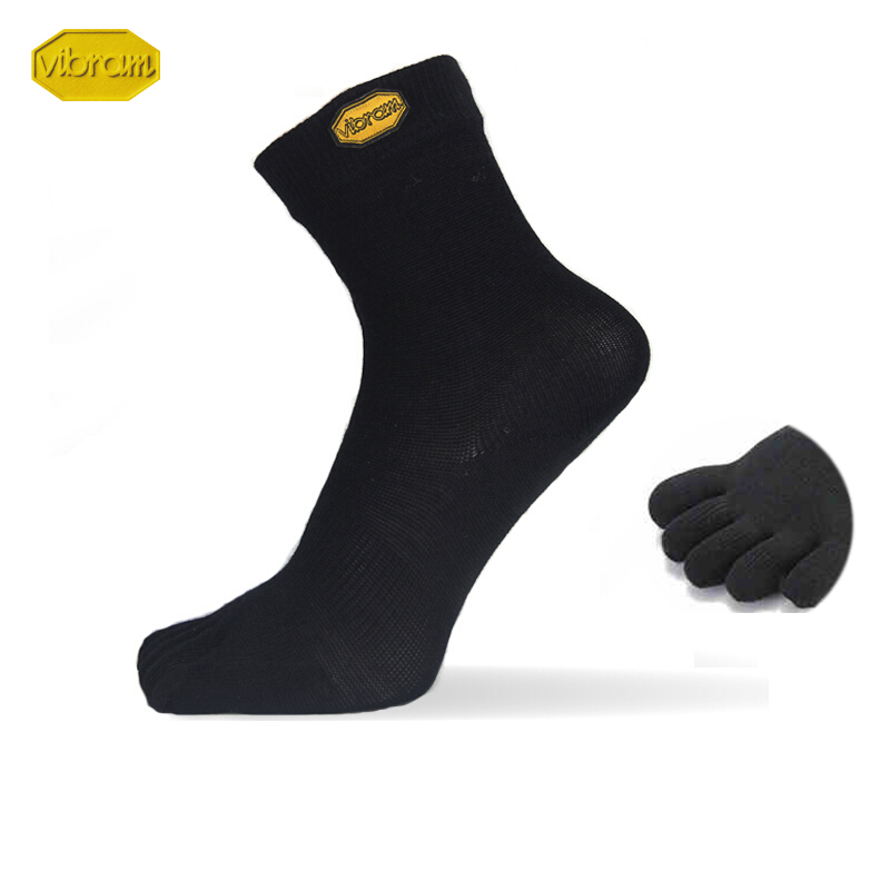 Vibram Five-Finger Socks Men and Women Suck Sweat Five-Toed Socks Non-Skiing Running Socks High-Back Toe Socks