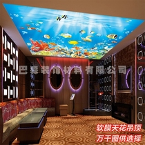 Flexible smallpox soft film smallpox 3DUV soft film underwater world style advertising light box decoration material