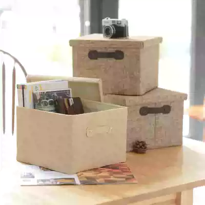Japanese storage box thickened storage box desktop finishing box underwear glove box fabric foldable
