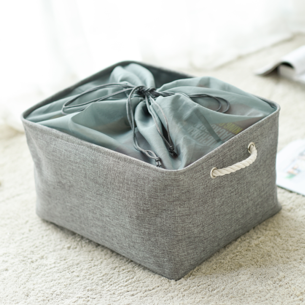 Cotton quilt container box covered in clothes storage box household large cloth closet cleaning box