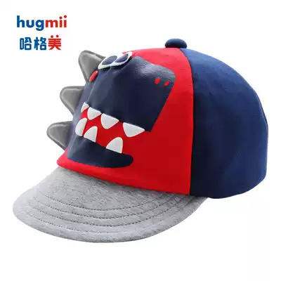 hugmii children's baseball cap spring and autumn thin boys and girls children baby baby sun visor dinosaur cap