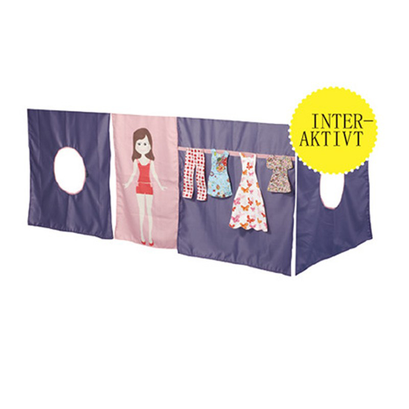 Manneon Manis-h Denmark imports cotton children's semi - high bed special cartoon creative game curtain textiles