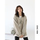 CHICVEN Casual Versatile Loose V-neck Mid-Length Cardigan Piqué Cotton Jacket Layer Top 2024 Spring Clothing for Women