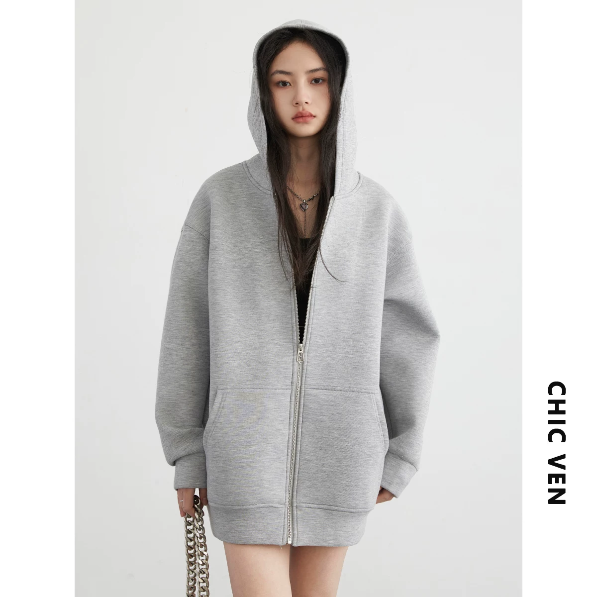 Кенгуро, весенний свитшот с капюшоном, кардиган, oversize