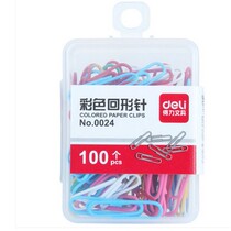Del color paper clip 0024 color paper clip classification storage financial documents 100 box