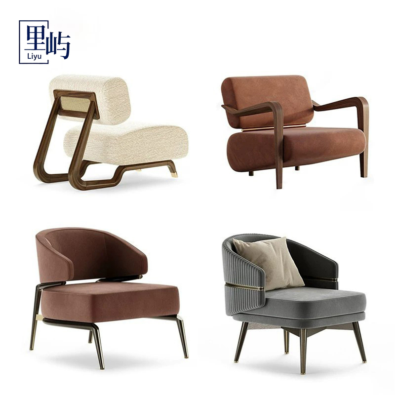Italian-Style Light Luxury Cafe Lounge Area Living Room Metal Single Sofa Chair Hotel Reception Chair Model Room Negotiation Chair Italian-Style Light Luxury Cafe Lounge Area Living Room Metal Single Sofa Chair Hotel Reception Chair Model Room Negotiation Chair
