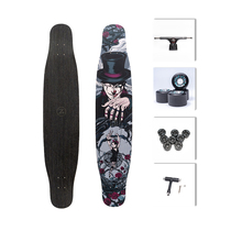 Not in the parent board skateboard professional glass fiber board boys and girls beginners dancing dance board Brush Street flat flower tremble