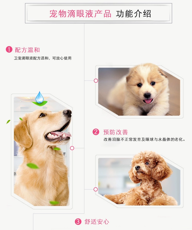 Wei pet dog giọt mắt cún con mèo nước mắt Teddy giọt mắt thú cưng rửa mắt - Thuốc nhỏ mắt