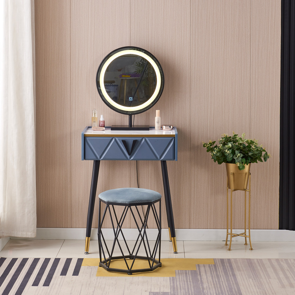 Dressing table bedroom modern minimalist makeup table small storage cabinet integrated 2021 New ins style makeup table