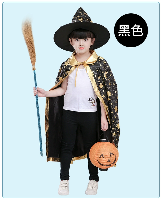 Halloween trẻ em trang phục mẫu giáo hiệu suất bé trai và bé gái áo choàng áo choàng trang phục cos quần áo phù thủy trang trí