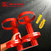 Household 4KG dry powder fire extinguisher fixed brace sub-fang zhi jia pylon 4kg fire equipment iron hanging adhesive hook