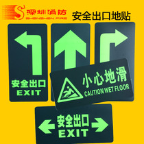 Fire signs stairs careful steps slippery floors luminous signs shopping mall reminders signs signs stickers