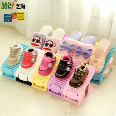 10 double-layer shoe rack shoe support integrated shoe rack adjustable simple plastic shoe holder shoe cabinet storage artifact