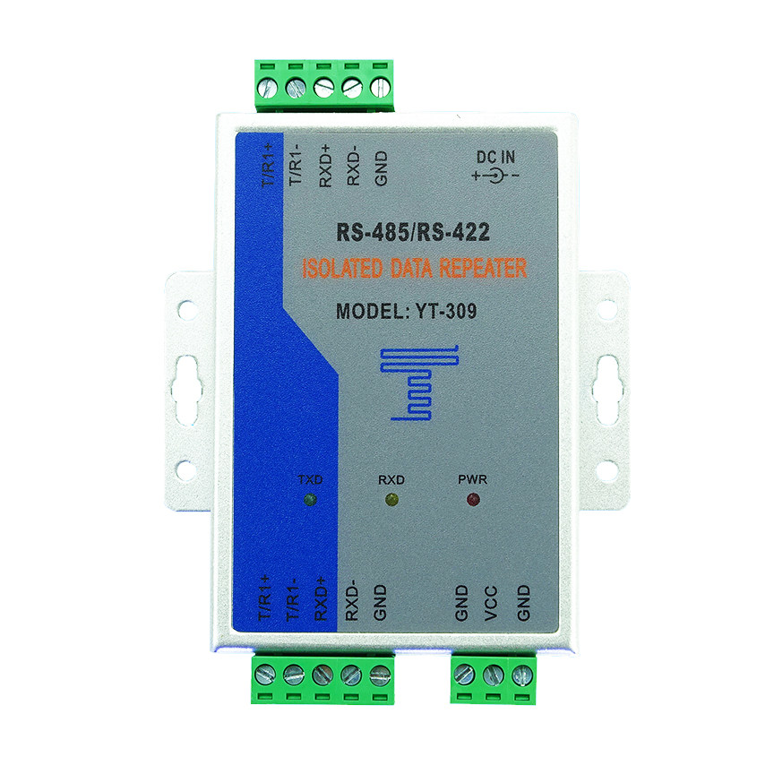 Research and communication YT-309 Industrial grade photoelectric isolation RS485 422 signal extension amplifier wide voltage DC9-30V