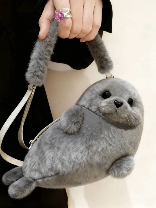 2025 New Autumn and Winter Plush Bag, Cute Seal Small Bag, High-Value Portable Plush Bag 2025 New Autumn and Winter Plush Bag, Cute Seal Small Bag, High-Value Portable Plush Bag