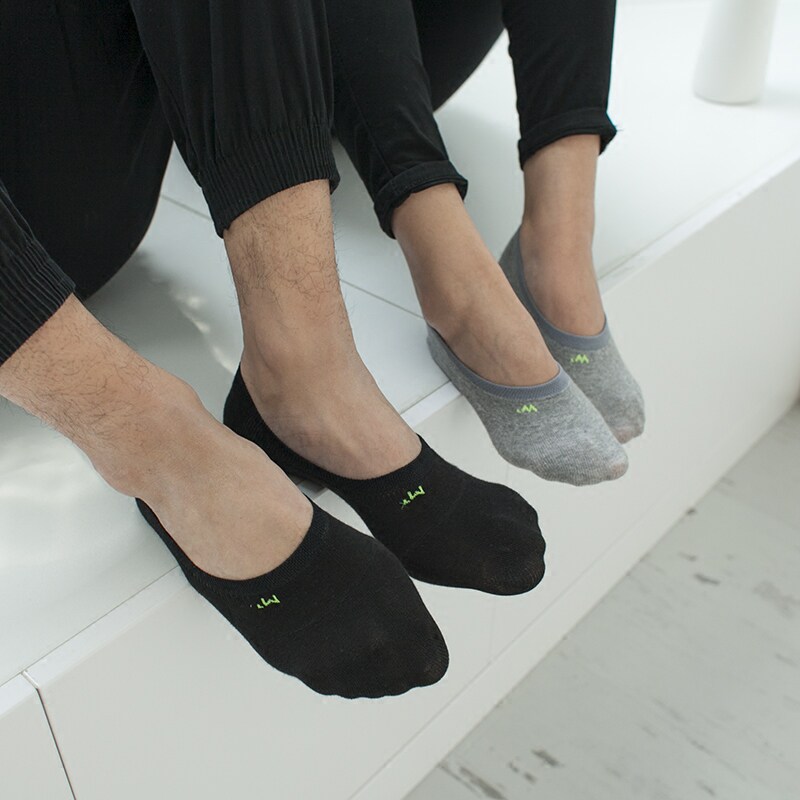 Korea imports invisible cotton shallow invisible anti - skid silicone socks Couple socks stealth socks male summer thin
