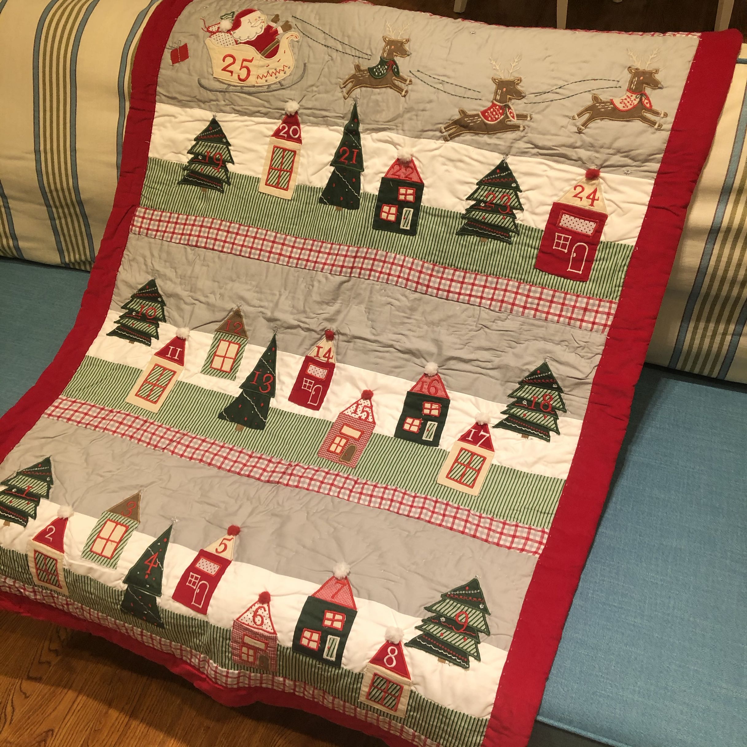 Clear bin pure cotton Heavy work ~ Bstick embroidered hand quilted air conditioning quilted by children 97 * 127cm single pieces