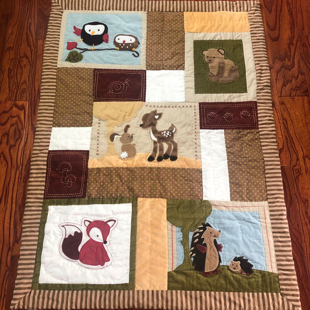 New product foreign trade pure cotton inner cotton washable cloth patch embroidery hand quilted cartoon quilt