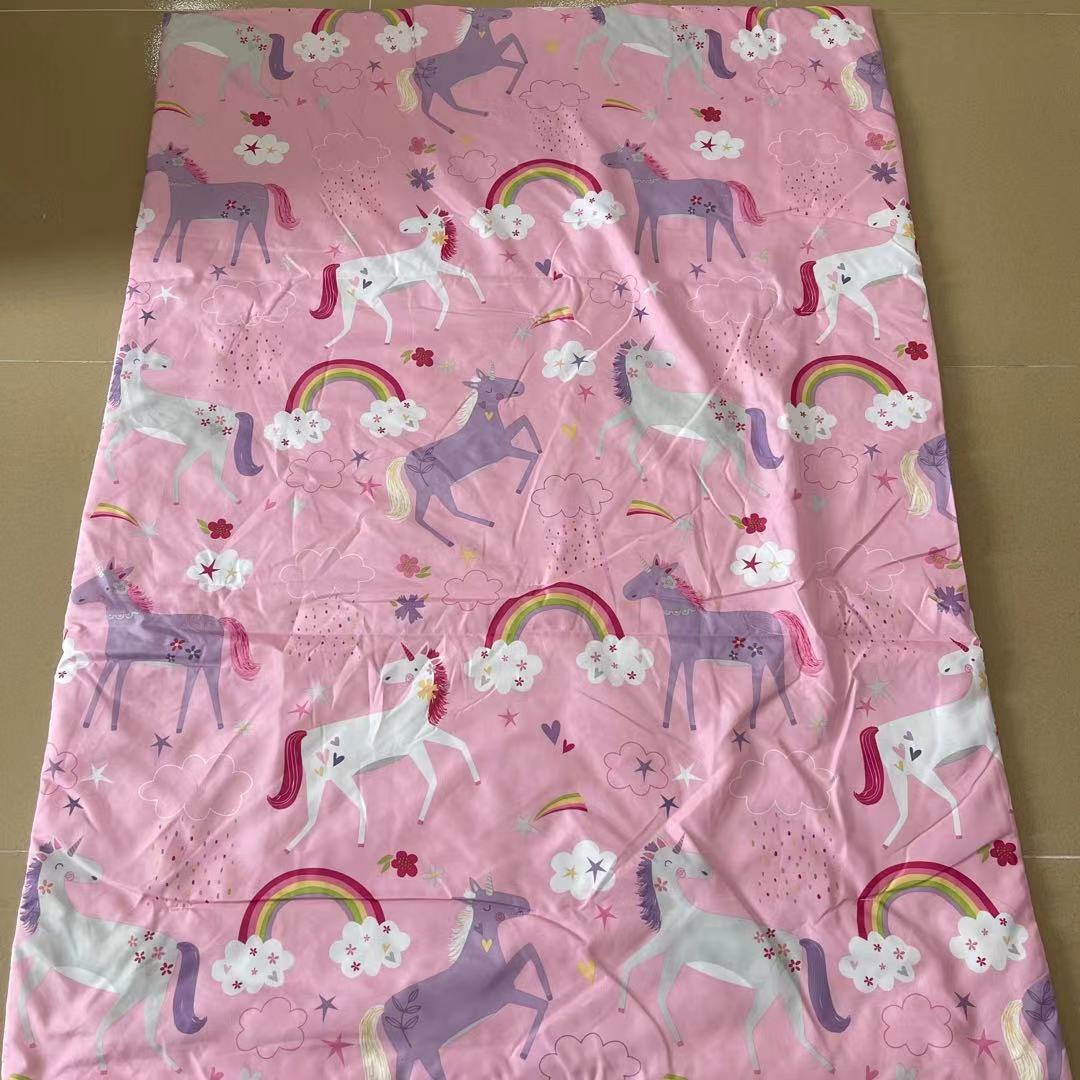 Pink unicorn is not pure cotton grinding fabric soft printing cartoon children are 110*150cm