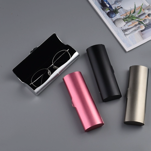 E88 Портативные металлические маленькие очки, металлическая коробка для хранения, алюминиевый сплав