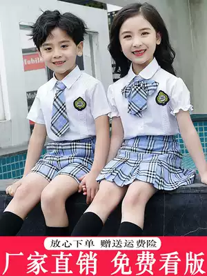 Kindergarten summer garden clothes summer clothes graduation photos clothing British style summer children's class uniforms school uniforms set