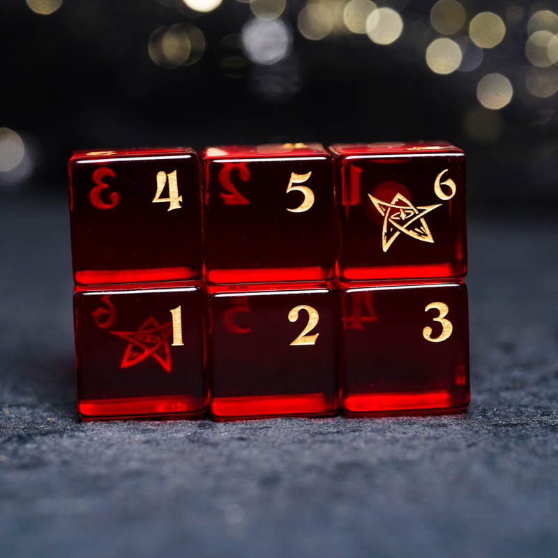 Gemstone D6 dice mix and match set DnD running group dice COC Cthulhu running group TRPG gemstone 6-sided dice