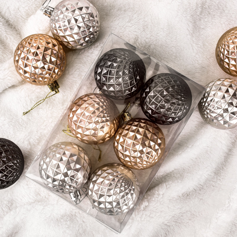 Christmas ball red tree decoration ball decoration ball ball glow ball plating ball hanging tree ball decoration