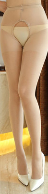 Lady siêu sexy dễ thương đầu tiên dòng dòng dòng jumpsuit stoe-tip trong suốt siêu mỏng vớ jumpsuit trong suốt.