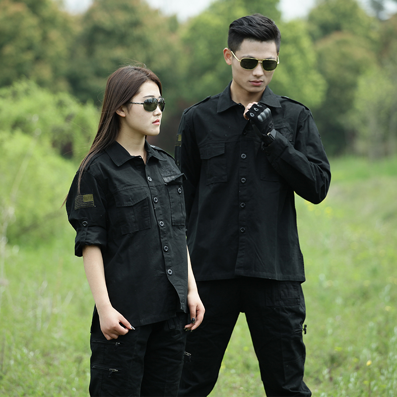 OUTDOOR MILITARY UNIFORM 101 AIR DROP DIVISION SUIT MEN AND WOMEN PURE COTTON ARMY MEMES FIELD BLACK MULTI-BAG WORK TRAINING WEAR