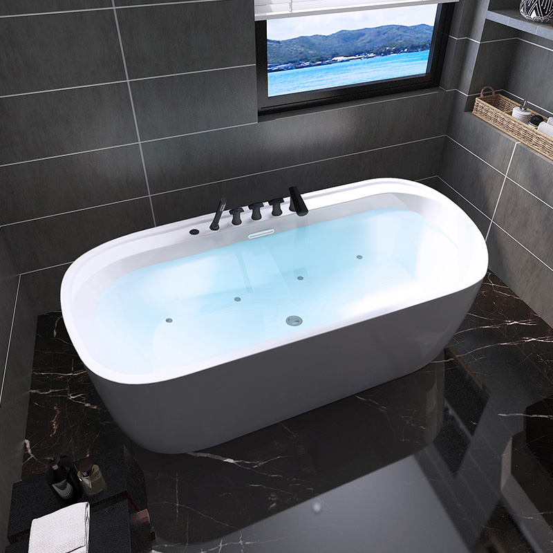 Watmart Independent Bath Household Acrylic Light Luxury Red Bubble Jacuzzi 1 4 - 1 7 m