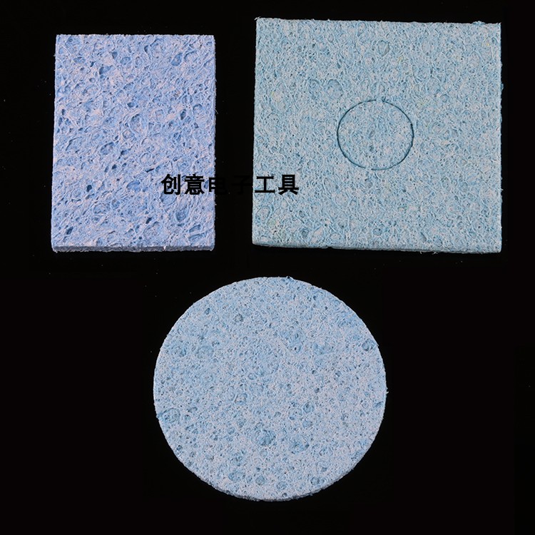 Square round thickened electric welding head cleaning sponge high temperature resistant sea cotton branded iron head cleaning welding except tin