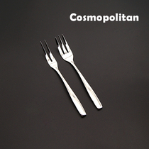 Cosmopolitan thickened stainless steel fork fruit fork cake fork tea fork two three-toothed fork western restaurant hotel