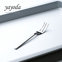 yayoda three-tooth cake fork cake fork bread dessert snack fork small fork western food fork foreign trade export to Germany