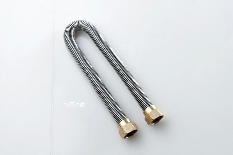 304 stainless steel double brass head bellows hot and cold water inlet explosion-proof pressure resistant hose 4 water inlet hose