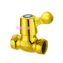 Spring Hong gilded gold plated copper colour all-copper straight valve water heater switch for 4 points