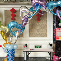 Japan imported aluminum foil 30-inch elegant love heart-shaped red pink gold and silver aluminum film wedding wedding balloon wedding room decoration