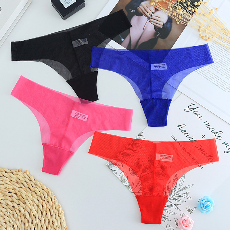 Quần lót trong suốt gợi cảm của phụ nữ mới lưới siêu mỏng rộng chiều rộng liền mạch cám dỗ Quần Sao T quần lót bé gái