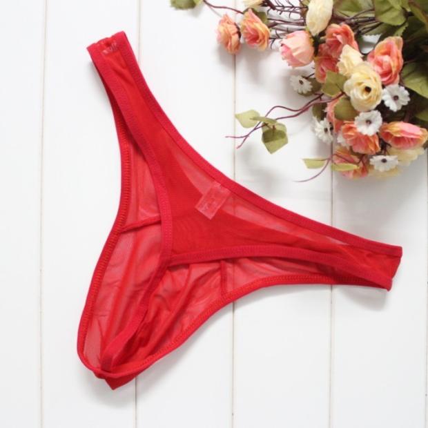 Cặp đôi Quần lót vui vẻ Thanh niên gợi cảm Trong suốt Mở Không có Tệp Nam và Nữ Quần T với 2 Gói quần lót đôi nam nữ