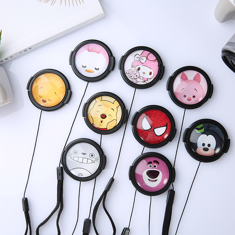 Suitable for m50 Canon small spittoon 3rd generation camera EOSm200 cartoon lens cover hot shoe m6 second generation 49mm