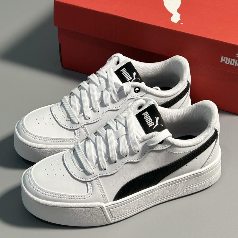 Puma Skye Women's Classic Black and White Thick-Soled Casual Sports Non-Slip Versatile Sneakers 374764
