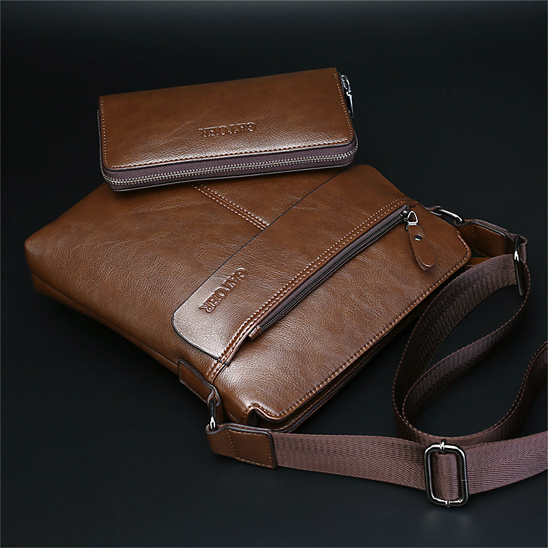 Bag Men's Bag Single Shoulder Bag Casual Bag Bag Business Men's Shoulder Bag Single Shoulder Bag Diagonal Satchel Vertical tide Han version Package Package