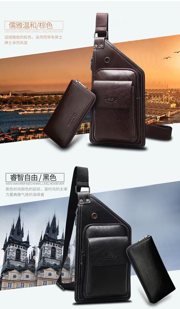 Túi ngực retro nam bình thường nam thể thao túi nhỏ ba lô túi thời trang túi đeo vai Phiên bản Hàn Quốc của túi Messenger thủy triều túi xách charles & keith