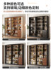 Black Bookcase, Vintage Light Luxury Glass Display Cabinet, Living Room Integrated Wall Bookshelf, Storage for Lego Models