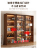 Glass Door Sliding Door Bookcase Display Cabinet for Figurines, Lego Models, Toys, Blind Boxes, Home Living Room Wine Cabinet Bookshelf