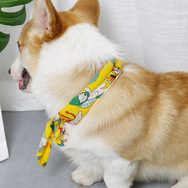 Summer Puppy scarves cooldown kirky canine Ice Neck Pets Ice Scarves Ice scarves Anti-heatstroke Ice Ribbon Pet Supplies